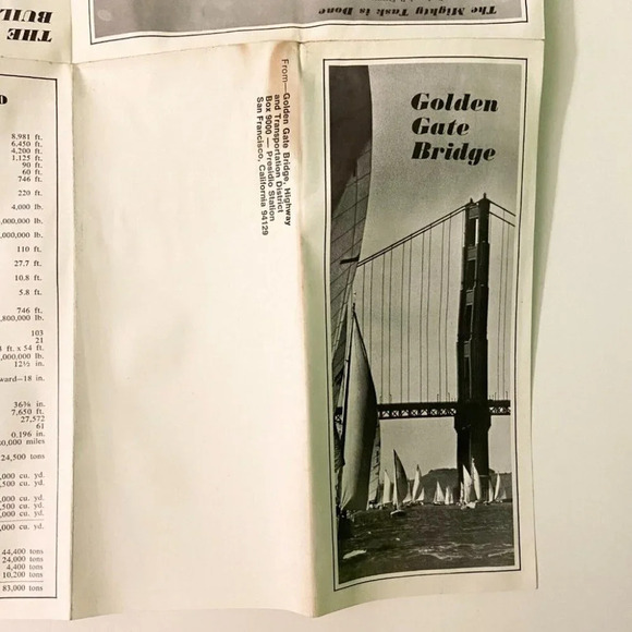 Vintage Golden Gate Bridge  Brochure and Map Collectible Travel Souvenirs - Picture 6 of 12